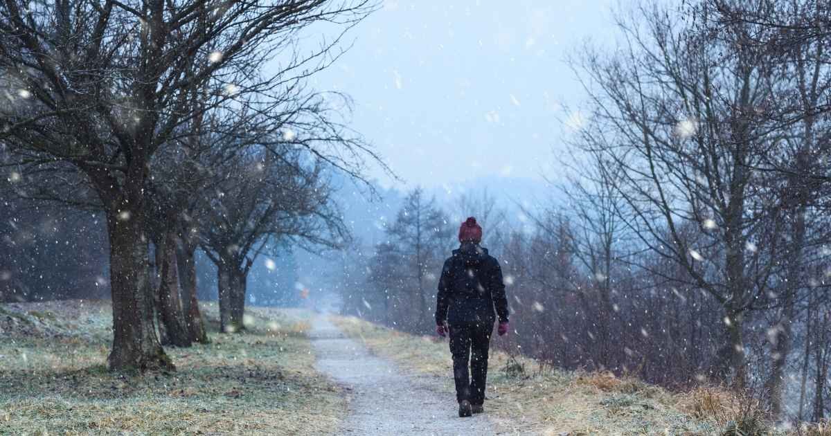 Beskriv en januaripromenad
